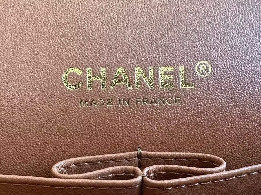 CHANEL Classic Handbag in Grained Litchi Pattern Calfskin Gold-Tone Metal 6 × 9.9 × 2.5 inches - Image 9