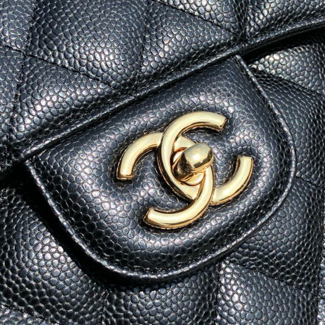 Chanel Classic Flap Jumbo 30cm CF Black Gold - Image 3