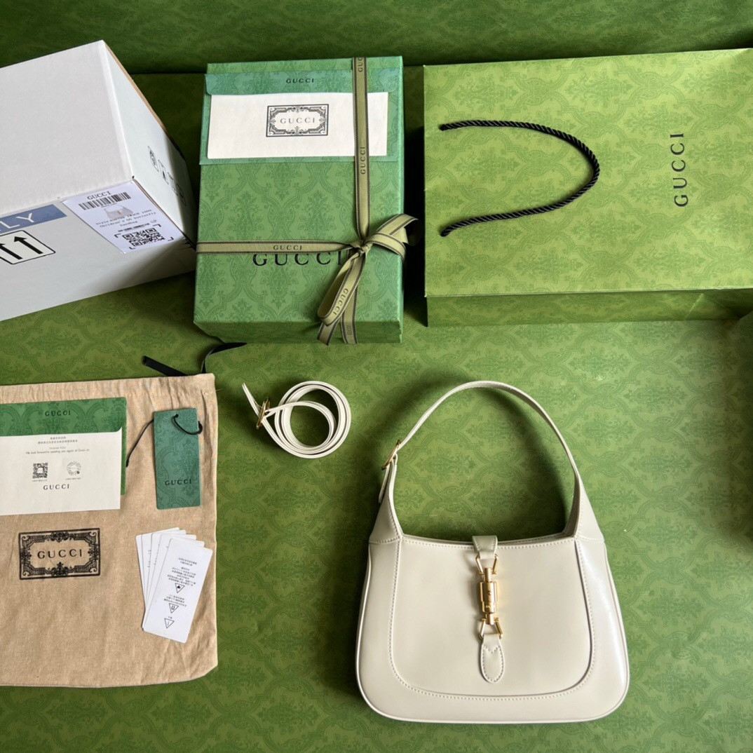 GUCCI JACKIE SMALL SHOULDER BAG Ivory 10.8 x 7.5 x 1.6 - Image 4