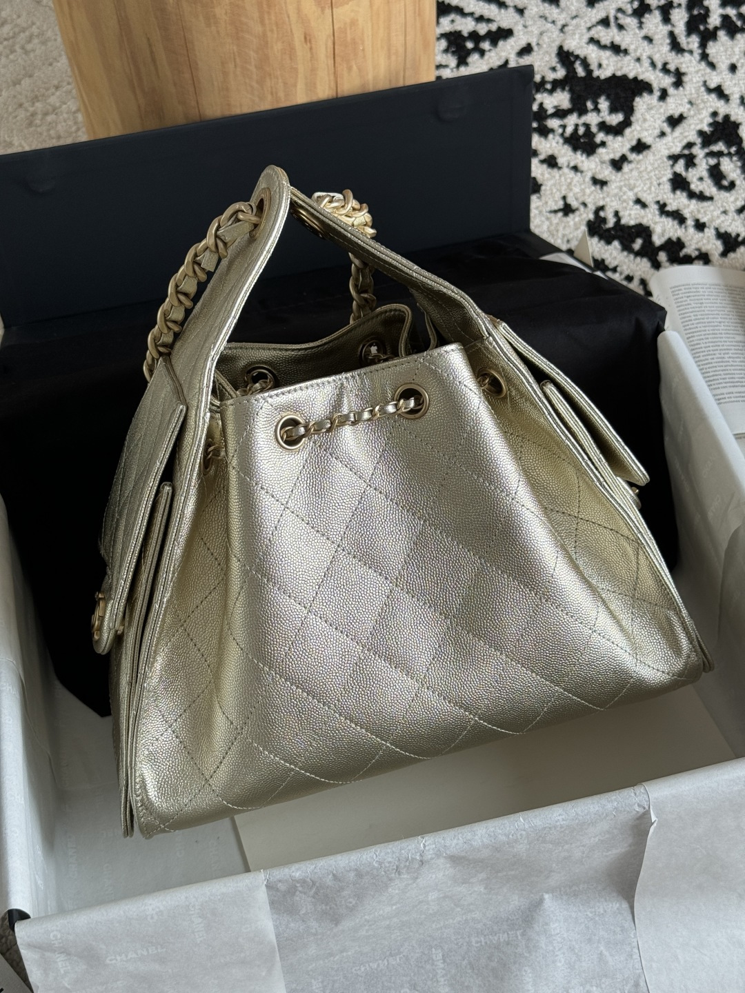 CHANEL MASTER 25 SMALL HANDBAG AS5293 B21392 U2241 (30*26*14cm) - Image 4