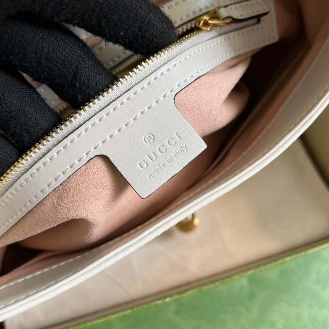 GUCCI JACKIE SMALL SHOULDER BAG Ivory 10.8 x 7.5 x 1.6 - Image 5