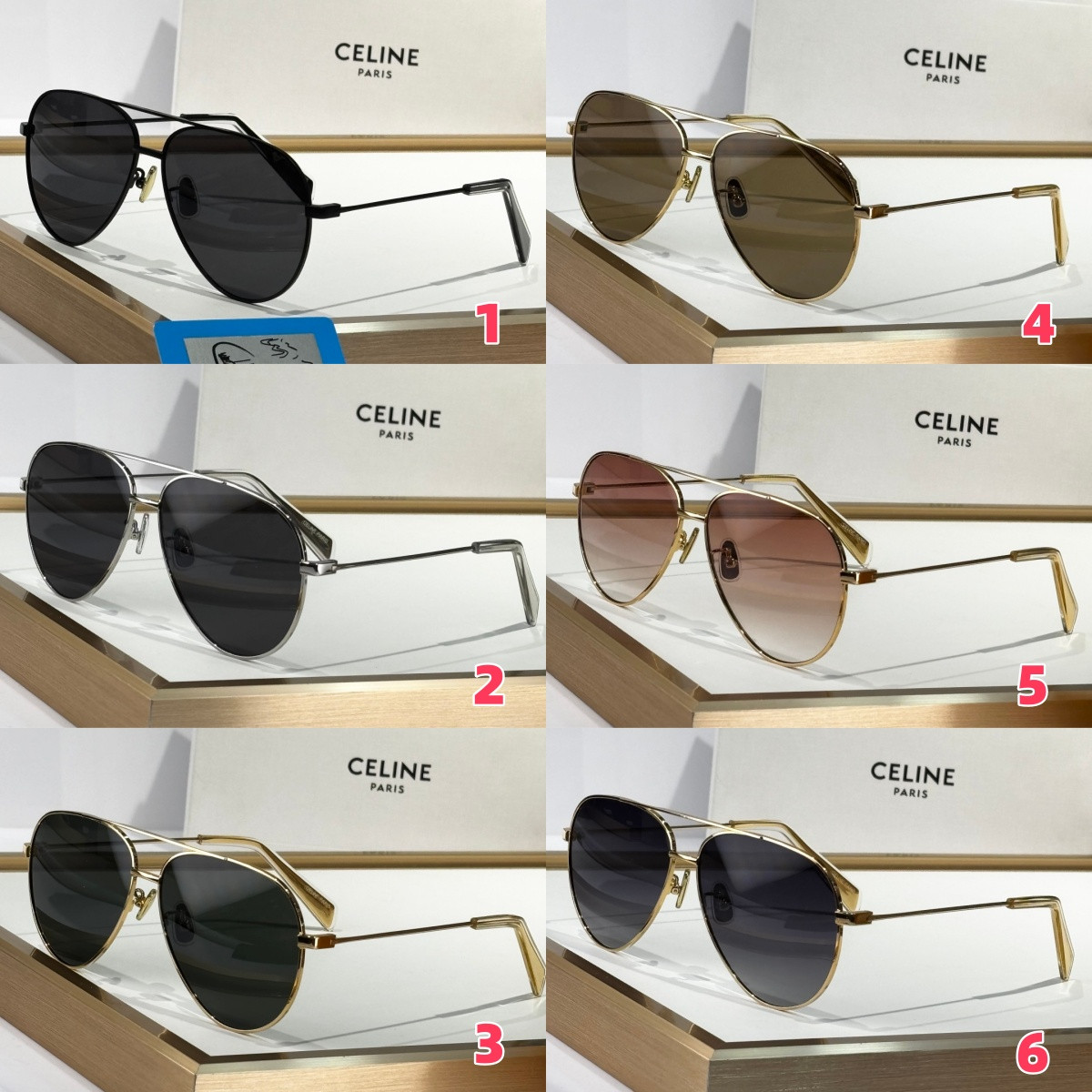 Celine Aviator Sunglasses CL40062 61-12-145
