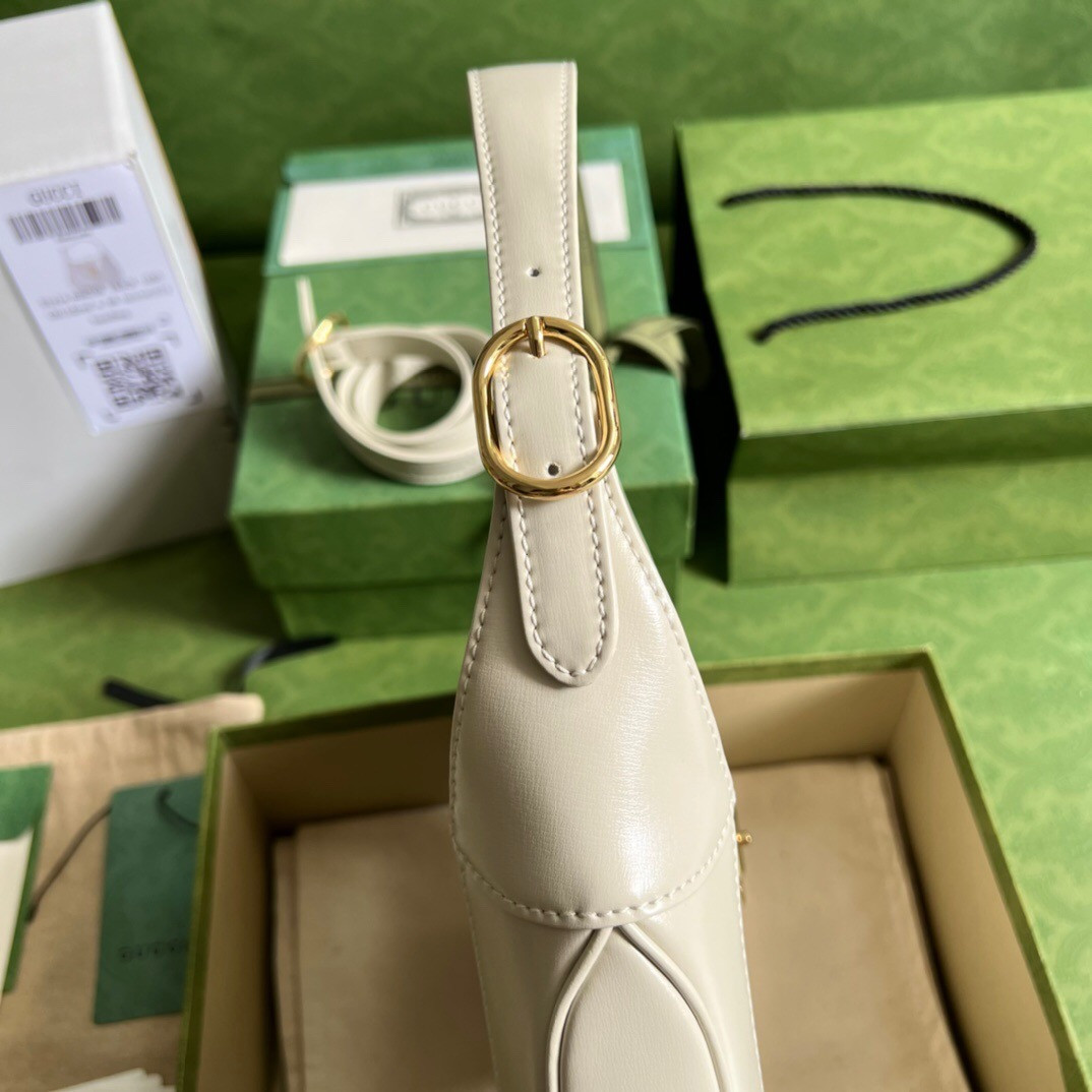 GUCCI JACKIE SMALL SHOULDER BAG Ivory 10.8 x 7.5 x 1.6 - Image 6