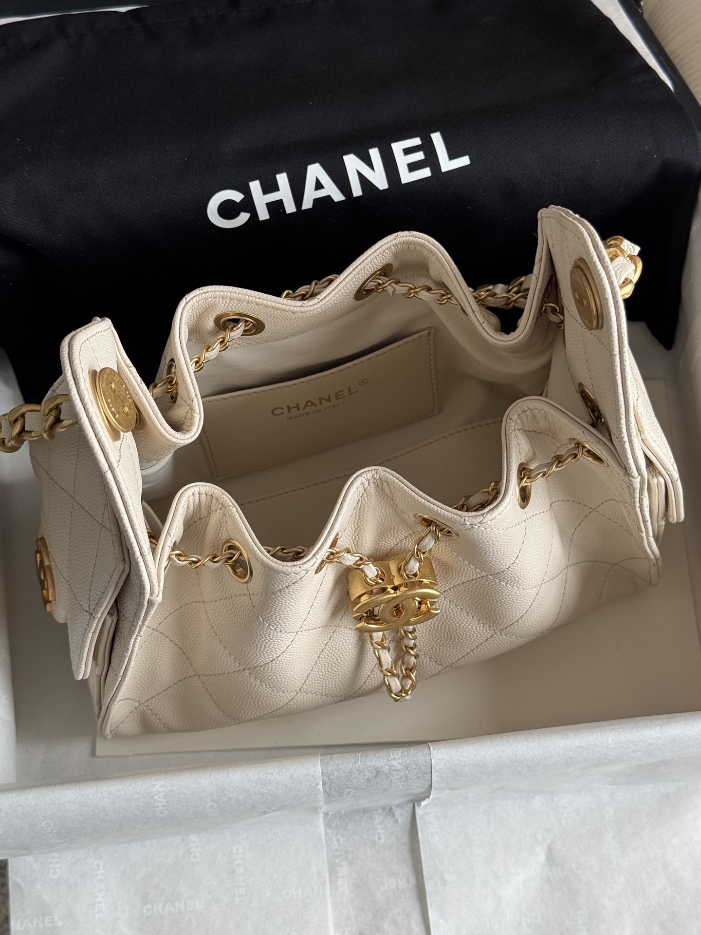 CHANEL 25 MINI HOBO BAG GRAINED CALFSKIN AS5631 03 (22*20*12.5cm) - Image 3