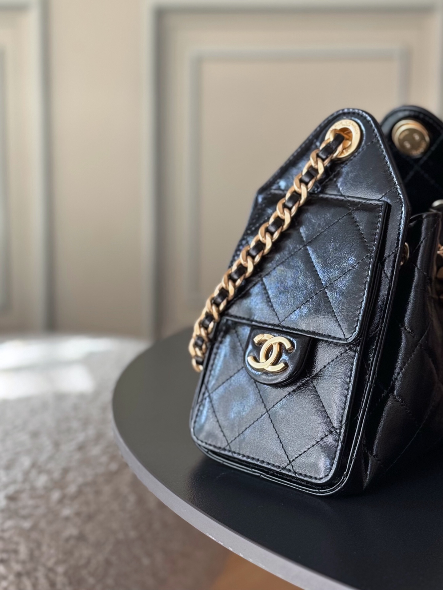 CHANEL 25 MINI HOBO BAG OIL WAX CALFSKIN AS5631 06 (22*20*12.5cm) - Image 5
