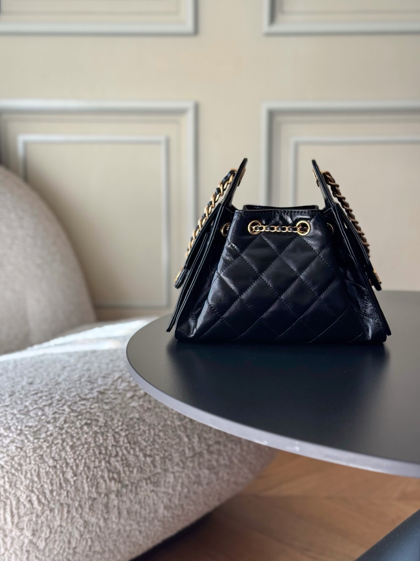 CHANEL 25 MINI HOBO BAG OIL WAX CALFSKIN AS5631 06 (22*20*12.5cm) - Image 3