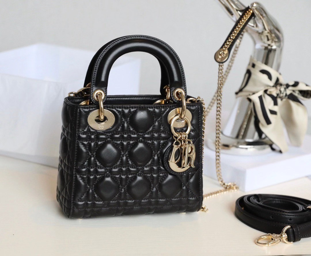 Mini Lady Dior Bag 17cm 6.5 x 6 x 3 inches - Lady Dior Bags - Dior - Luxury Brands Bags - Image 2
