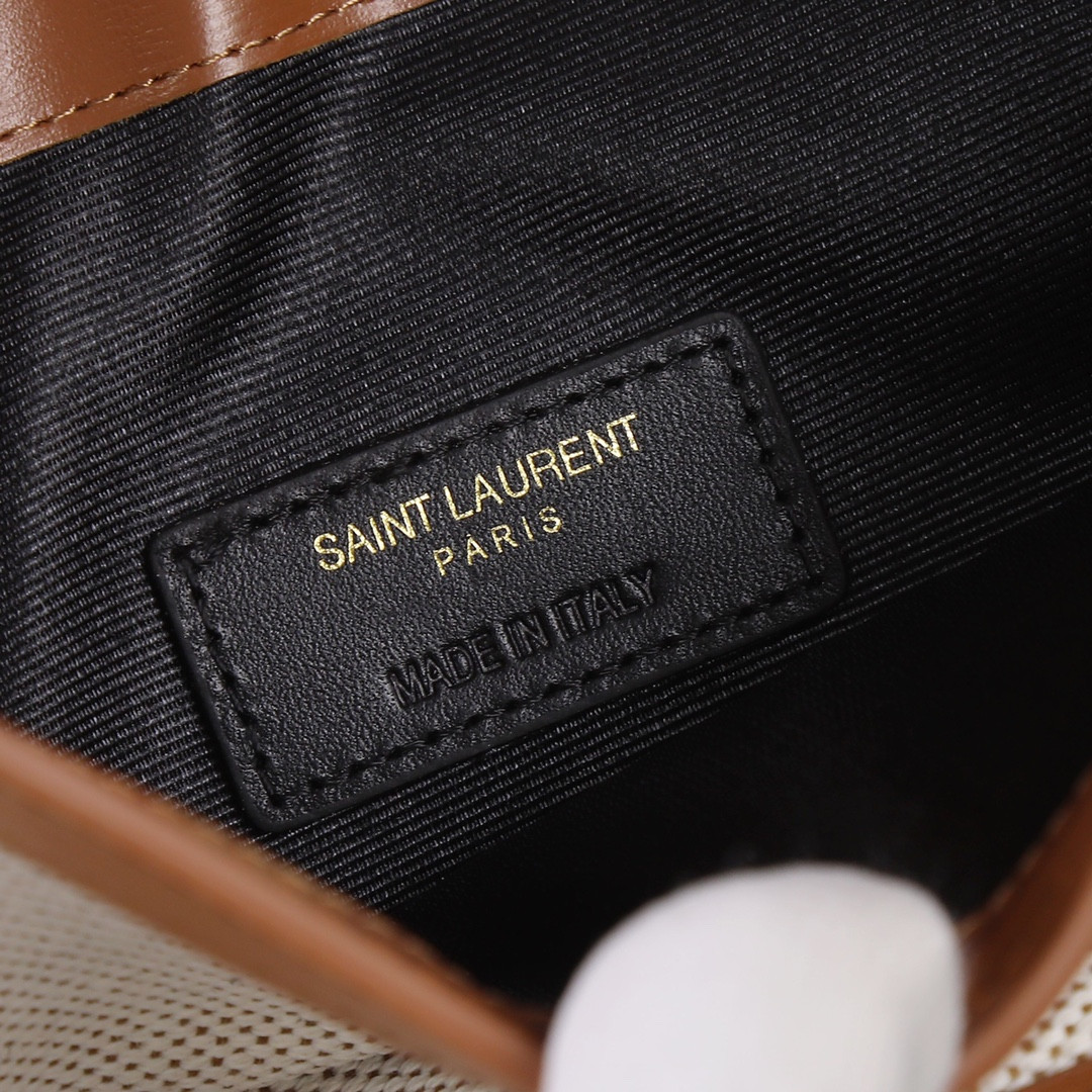 UPTOWN POUCH IN CANVAS AND SMOOTH LEATHER NATURAL BEIGE - Image 10