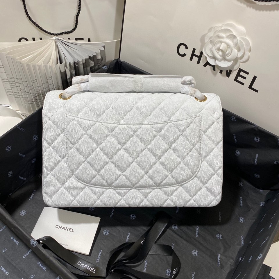 Chanel Classic Flap Jumbo30 CF White Gold - Image 6