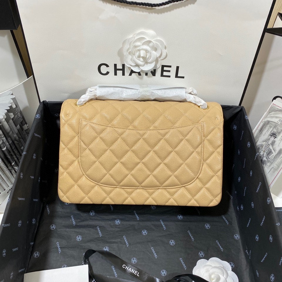 Chanel Classic Flap Jumbo30 CF Khaki Gold - Image 3
