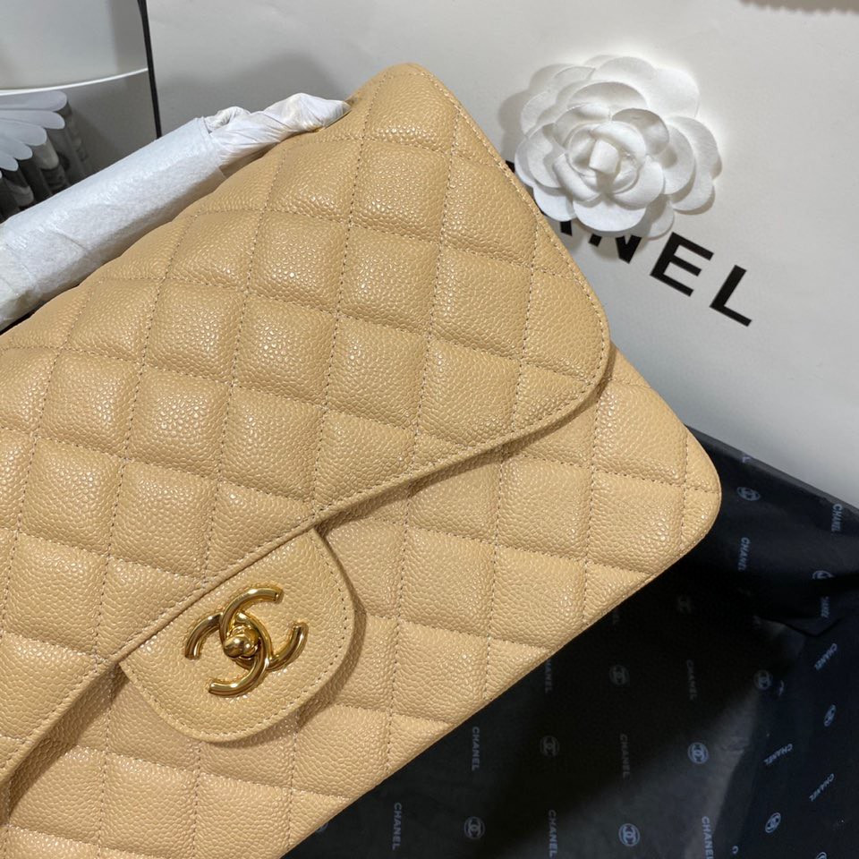 Chanel Classic Flap Jumbo30 CF Khaki Gold - Image 5