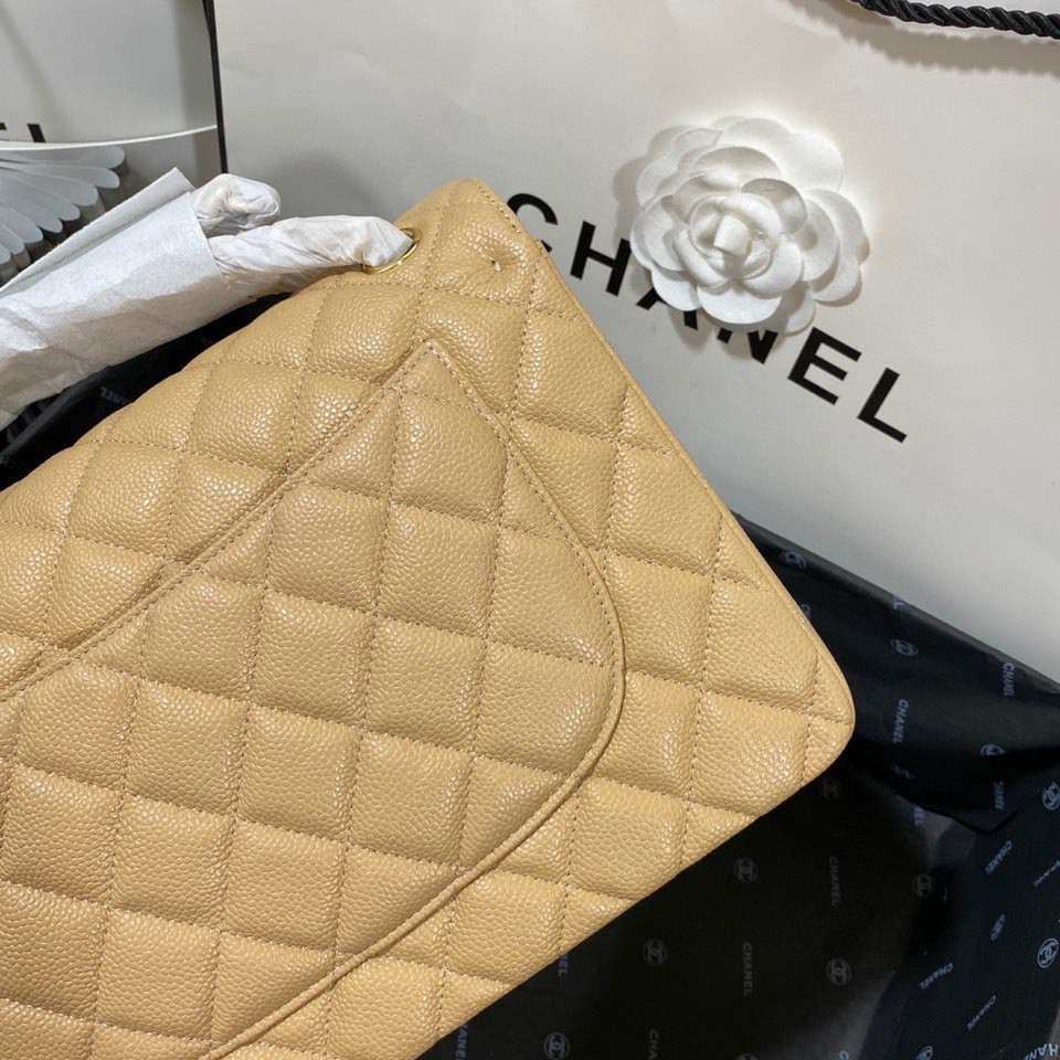 Chanel Classic Flap Jumbo30 CF Khaki Gold - Image 7