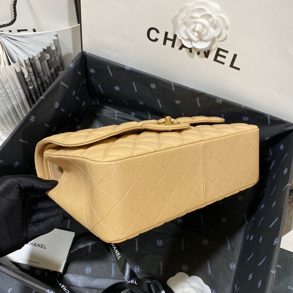 Chanel Classic Flap Jumbo30 CF Khaki Gold - Image 8