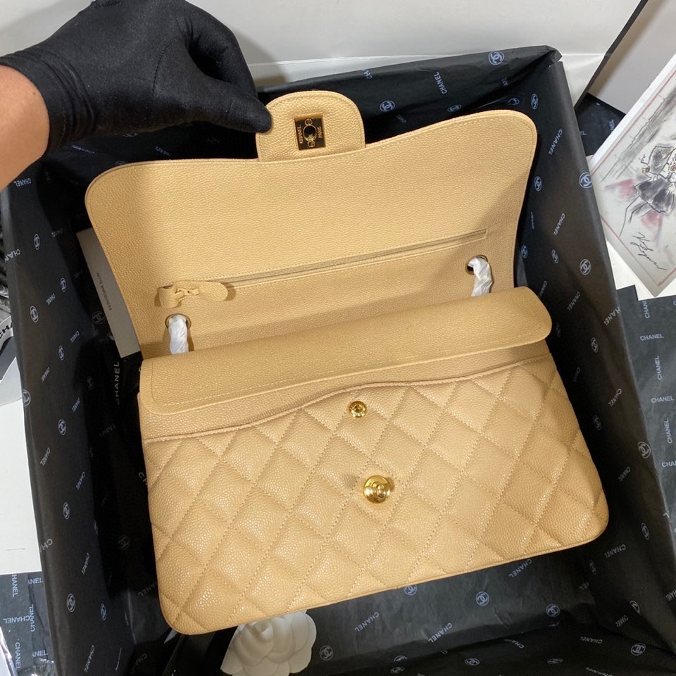 Chanel Classic Flap Jumbo30 CF Khaki Gold - Image 9