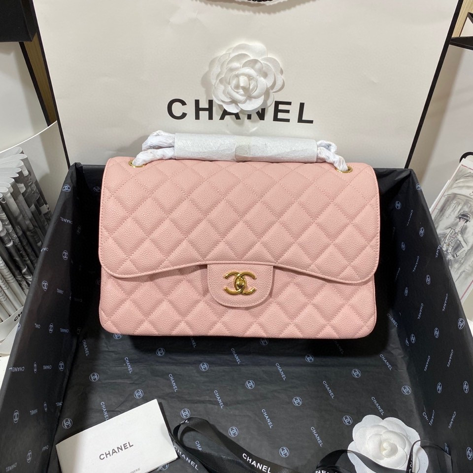 Chanel Classic Flap Jumbo30 CF Pink Gold