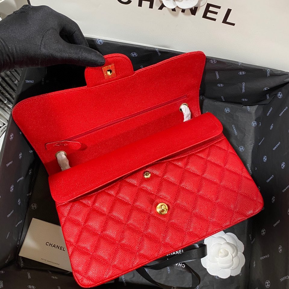 Chanel Classic Flap Jumbo30 CF Red Gold - Image 8