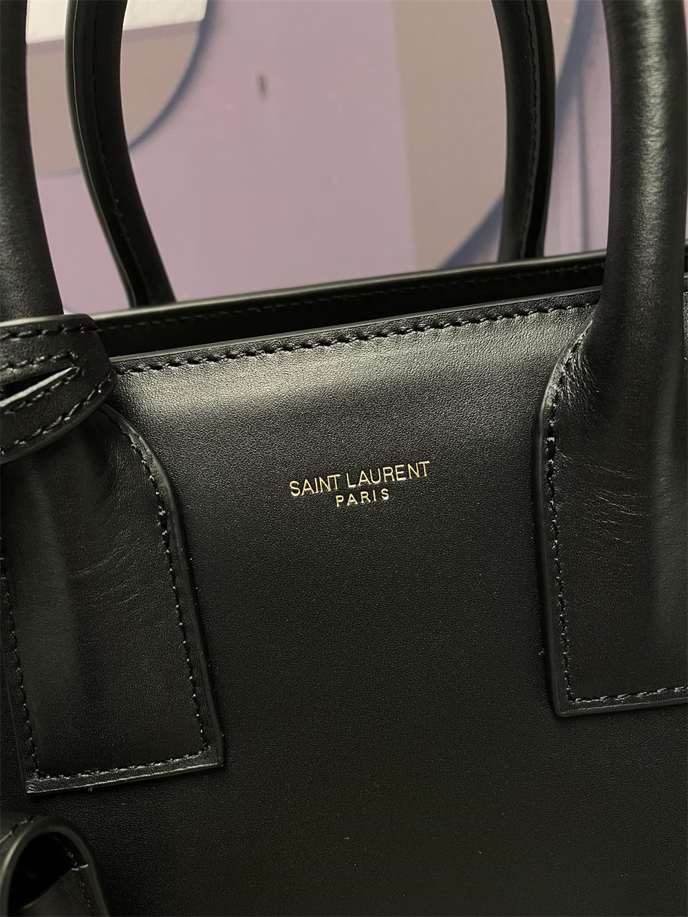 YSL SAC DE JOUR BABY IN SHINY LEATHER BLACK - Image 6