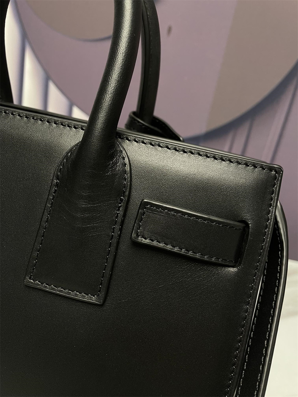 YSL SAC DE JOUR BABY IN SHINY LEATHER BLACK - Image 7
