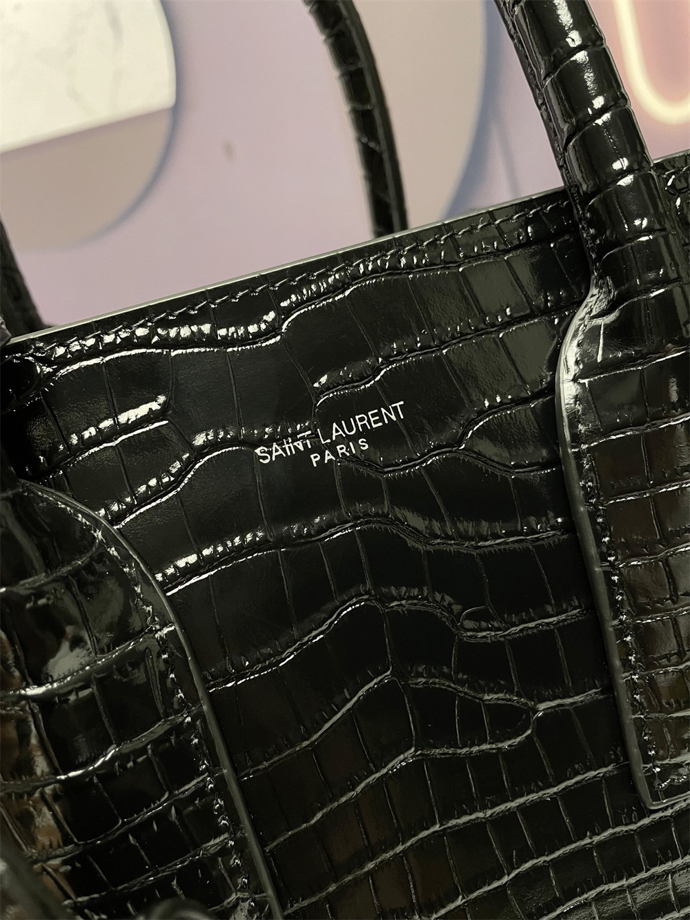 YSL SAC DE JOUR SMALL IN CROCODILE EMBOSSED LEATHER - Image 6
