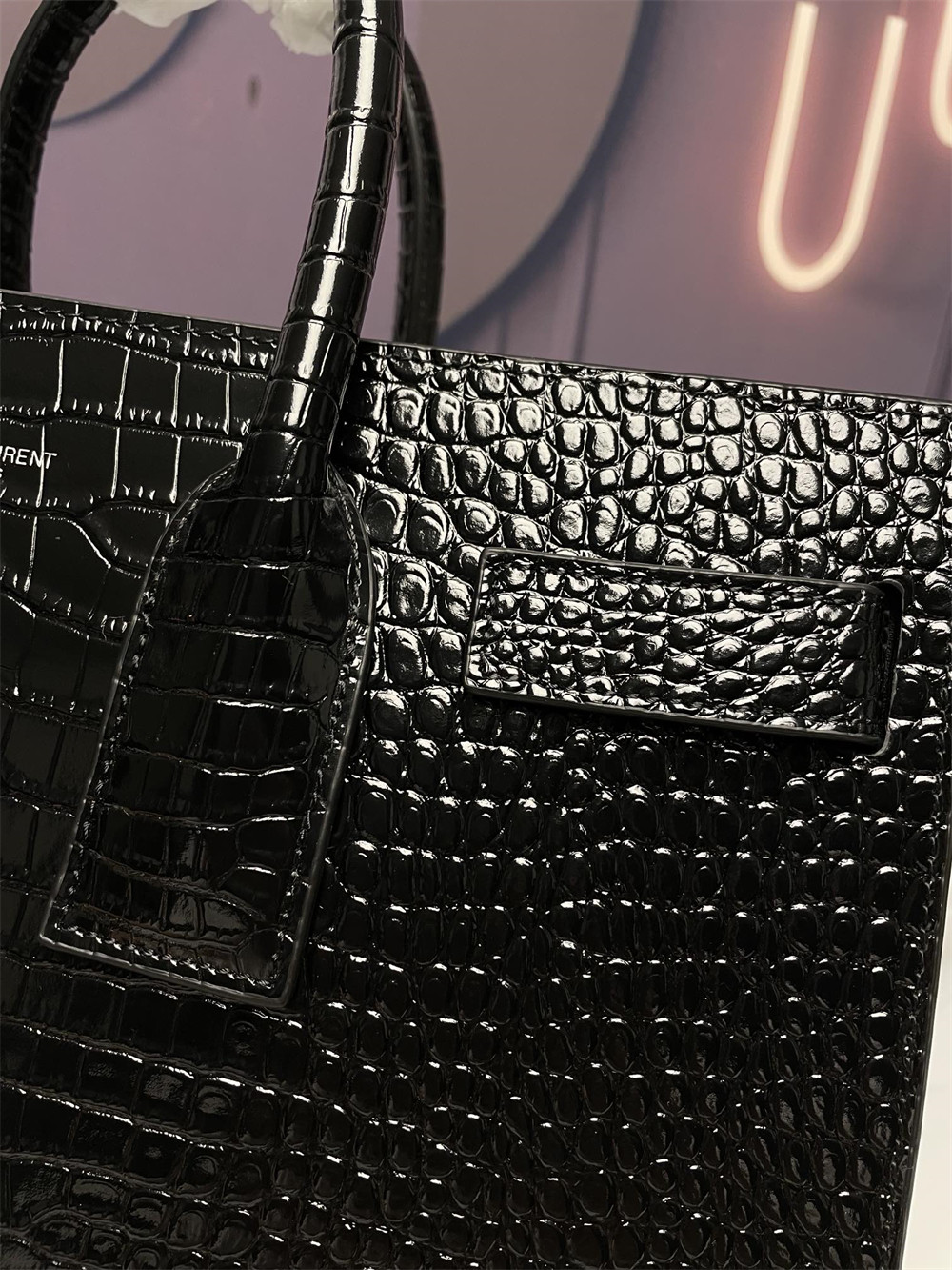 YSL SAC DE JOUR SMALL IN CROCODILE EMBOSSED LEATHER - Image 7