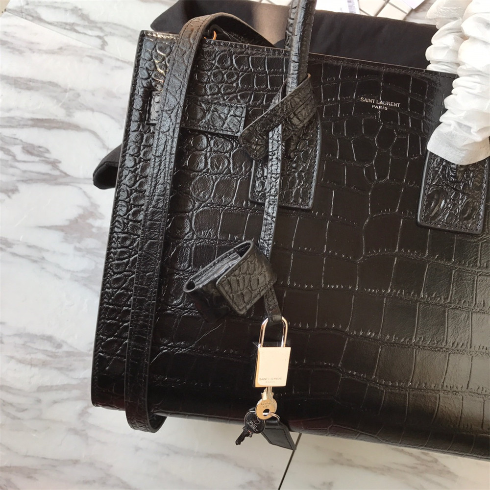 YSL SAC DE JOUR SMALL IN MATTE CROCODILE EMBOSSED LEATHER - Image 3