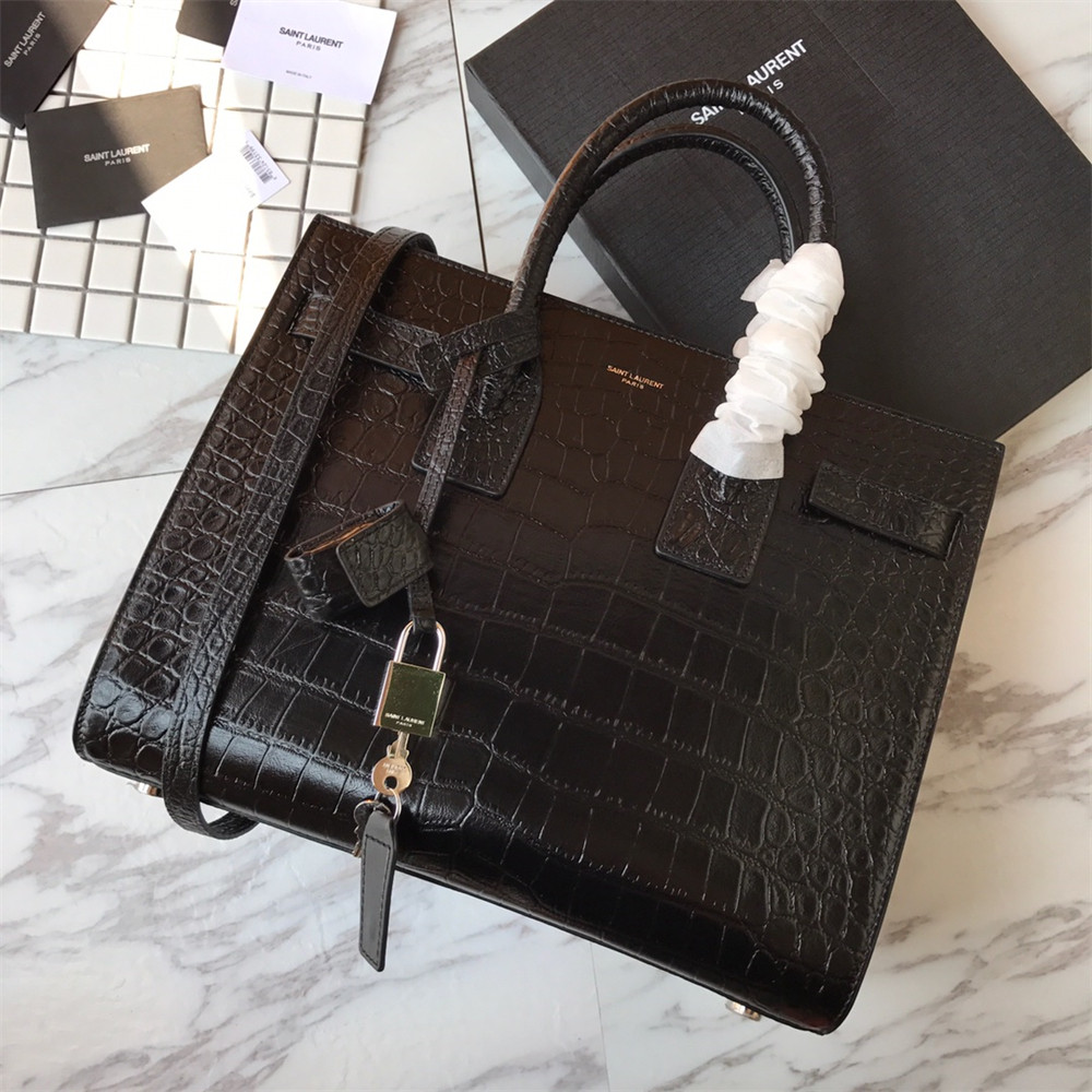 YSL SAC DE JOUR SMALL IN MATTE CROCODILE EMBOSSED LEATHER - Image 5