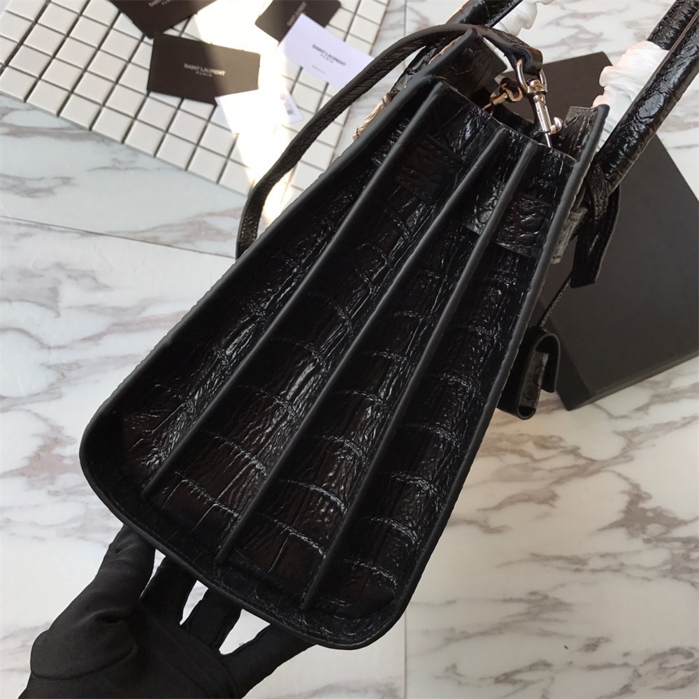 YSL SAC DE JOUR SMALL IN MATTE CROCODILE EMBOSSED LEATHER - Image 7