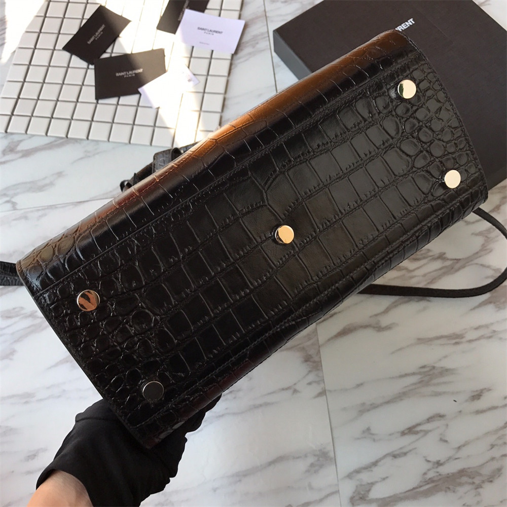 YSL SAC DE JOUR SMALL IN MATTE CROCODILE EMBOSSED LEATHER - Image 8