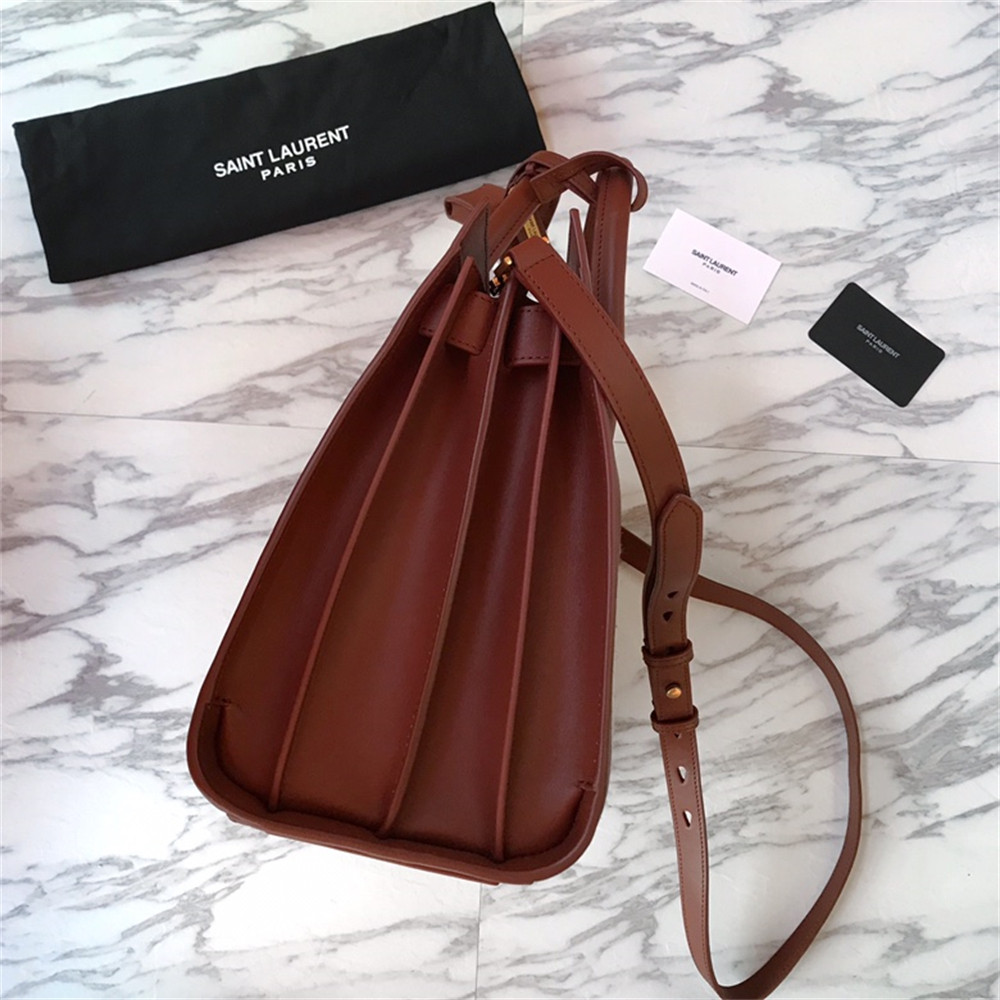 YSL SAC DE JOUR SMALL IN CANVAS AND LEATHER BEIGE SEA SALT AND BRICK - Image 8