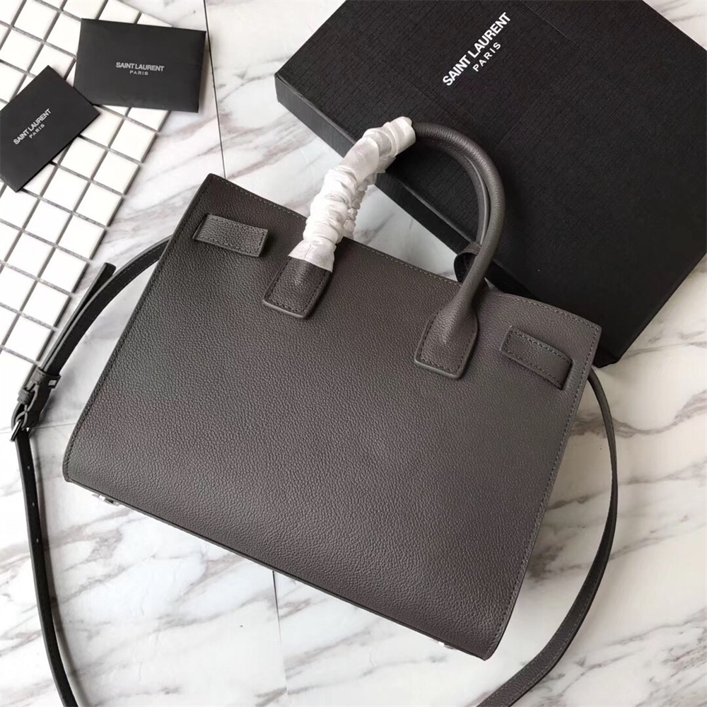 YSL SAC DE JOUR BABY IN GRAINED LEATHER GREY - Image 10