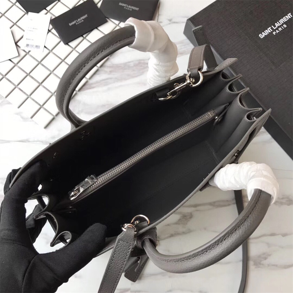 YSL SAC DE JOUR BABY IN GRAINED LEATHER GREY - Image 3