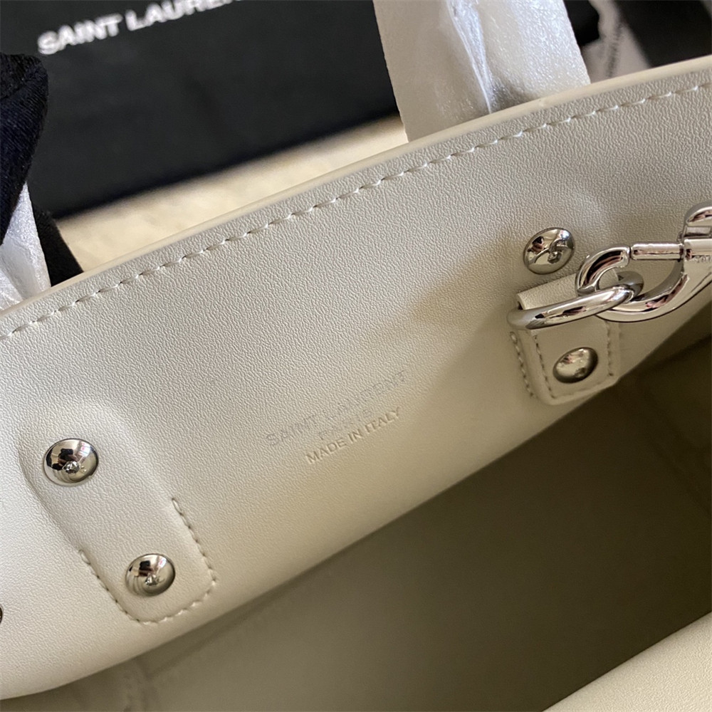 YSL SAC DE JOUR NANO IN GRAINED LEATHER WHITE - Image 7