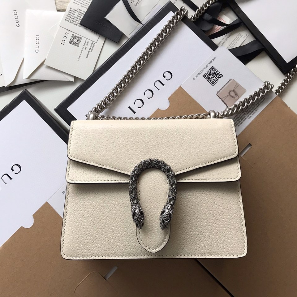 GUCCI DIONYSUS LEATHER MINI BAG 7.5"Wx6"Hx2
