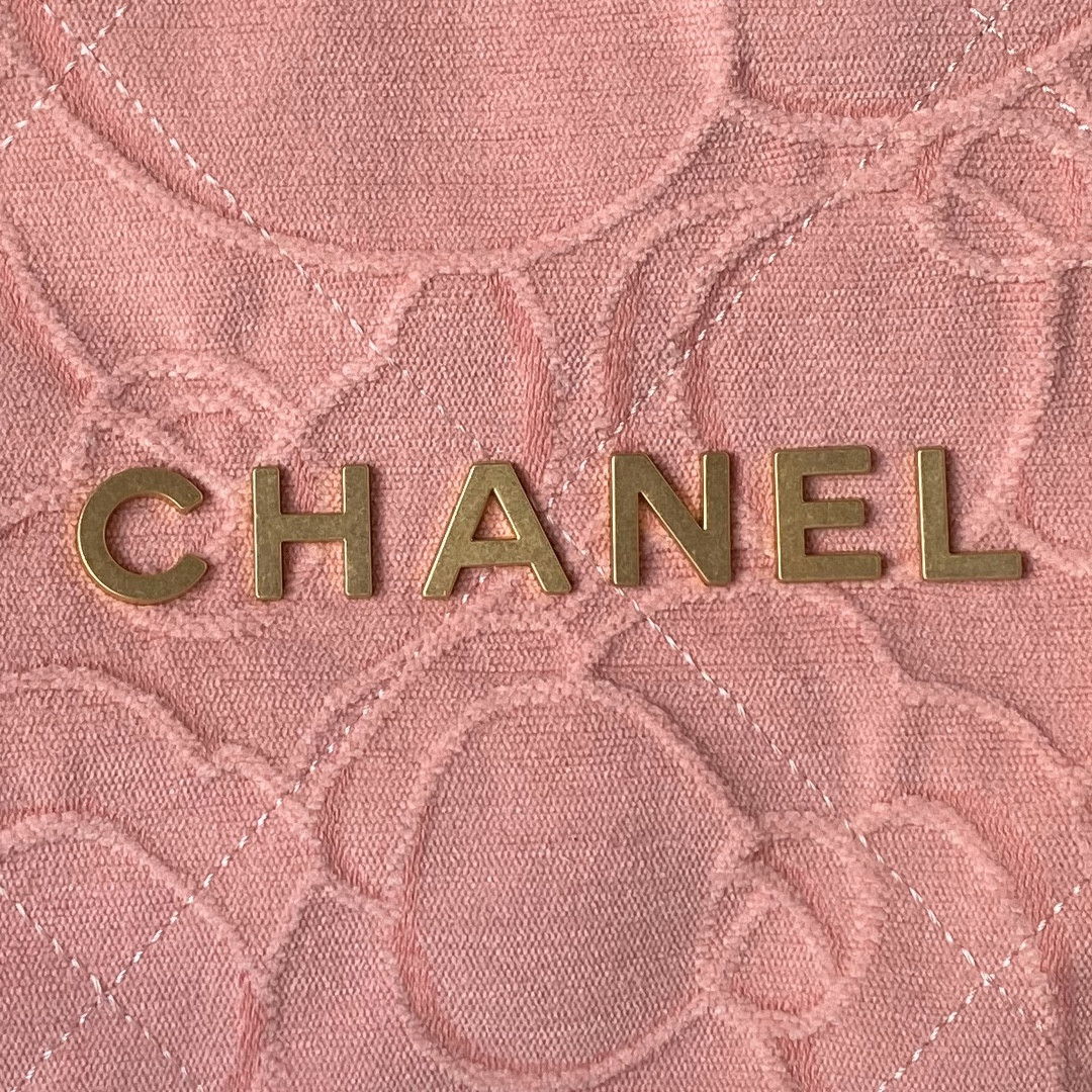 CHANEL 22 HANDBAG velvet pink 15.2*16.4*3.1 in - Image 4