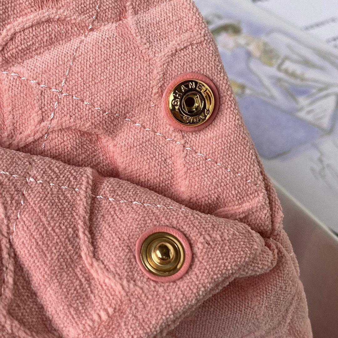 CHANEL 22 HANDBAG velvet pink 15.2*16.4*3.1 in - Image 6