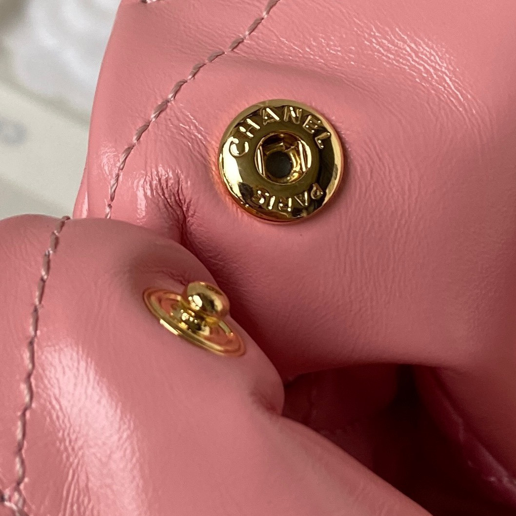 CHANEL 22 HANDBAG Shiny Calfskin PINK 30*45*8cm - Image 7