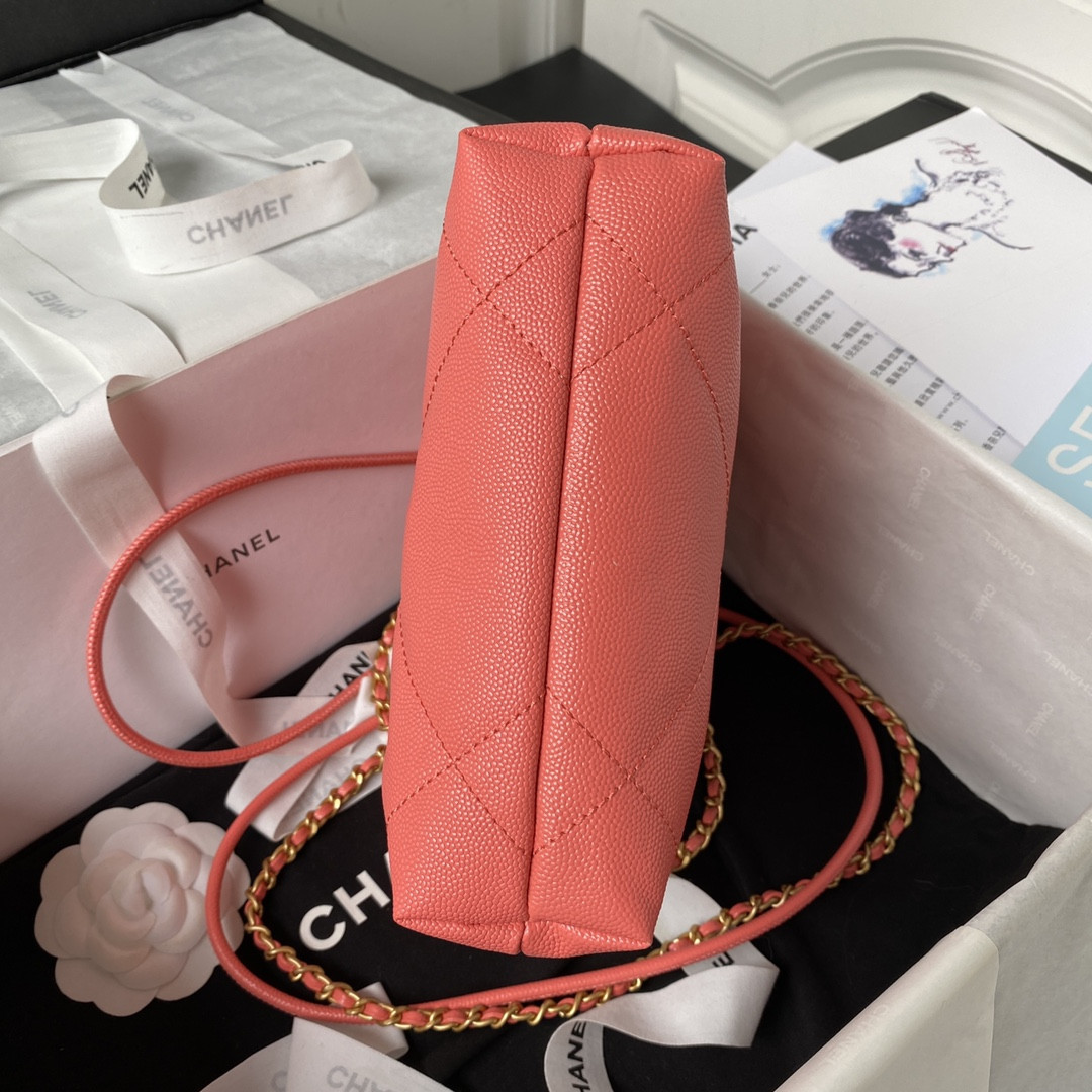 CHANEL 22 MINI HANDBAG GRAINED LEATHER RED 7.8 * 7.4 * 2.3 in - Image 10