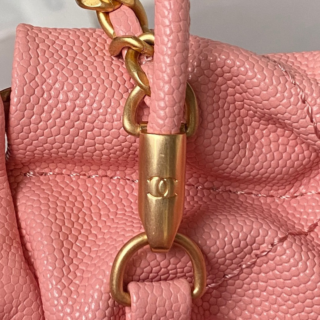 CHANEL 22 MINI HANDBAG GRAINED LEATHER PINK 7.8 * 7.4 * 2.3 in - Image 8