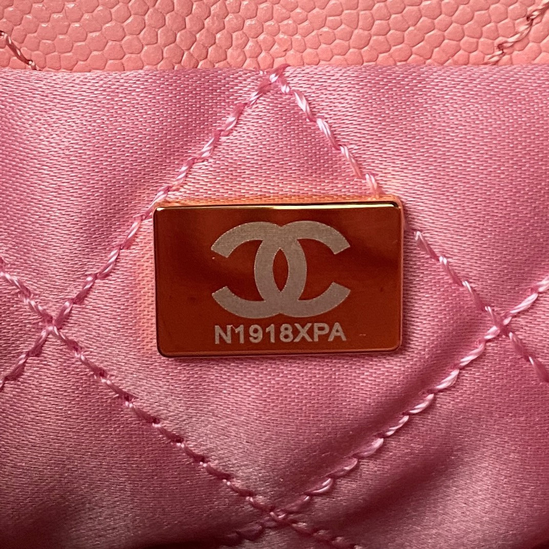 CHANEL 22 MINI HANDBAG GRAINED LEATHER PINK 7.8 * 7.4 * 2.3 in - Image 10