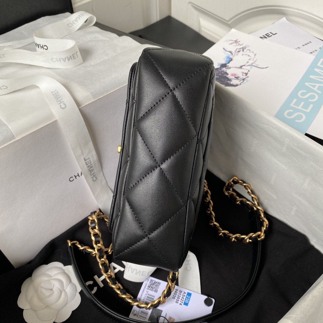 CHANEL MINI FLAP BAG BLACK 5.3 × 6.6 × 3.1 in - Image 7