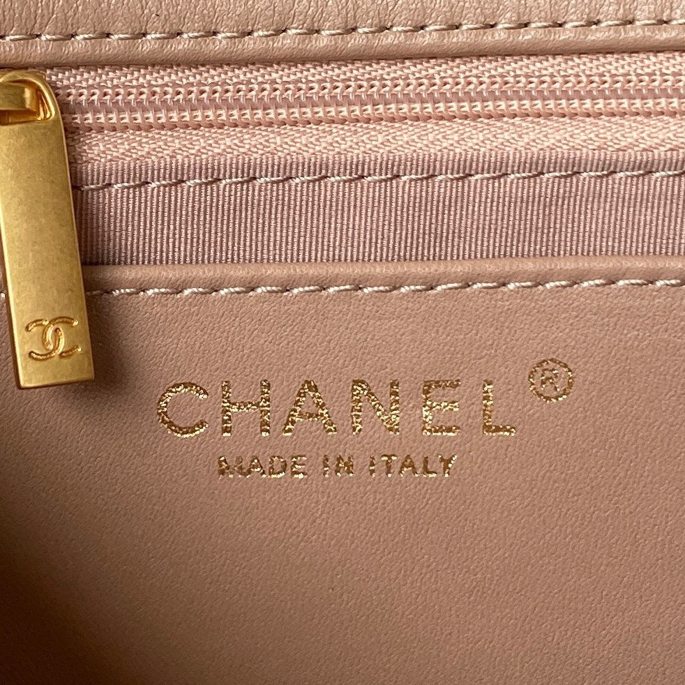 CHANEL MINI FLAP BAG Khaki 5.3 × 6.6 × 3.1 in - Image 9