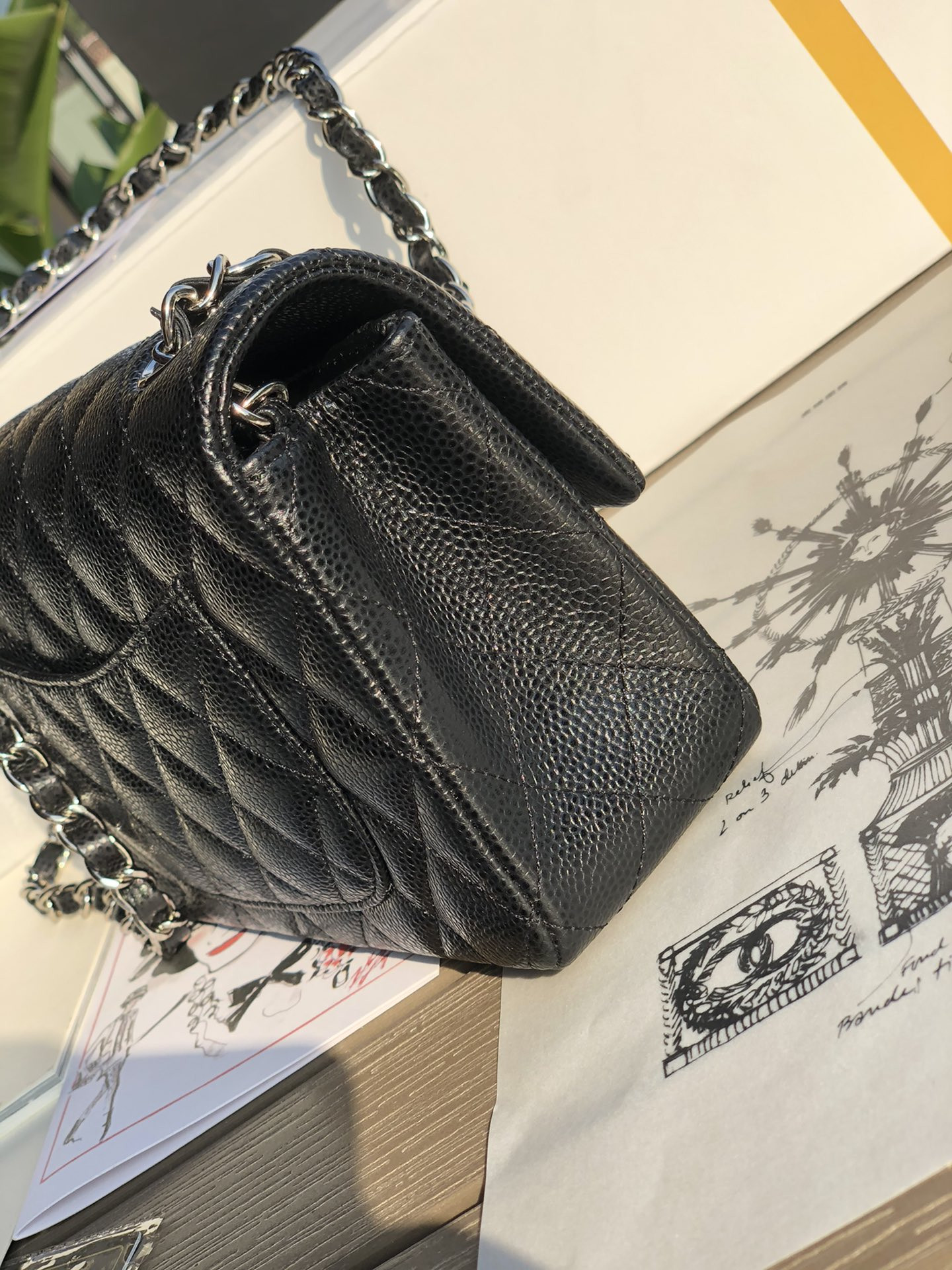 CHANEL MINI FLAP BAG BLACK 4.7 × 7.8 × 2.3 in - Image 5
