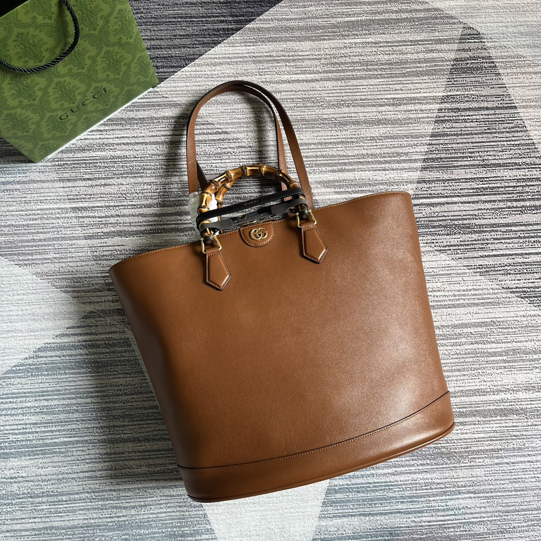 GUCCI DIANA LARGE TOTE BAG Brown (40W x 34H x 21D CM) - Image 5