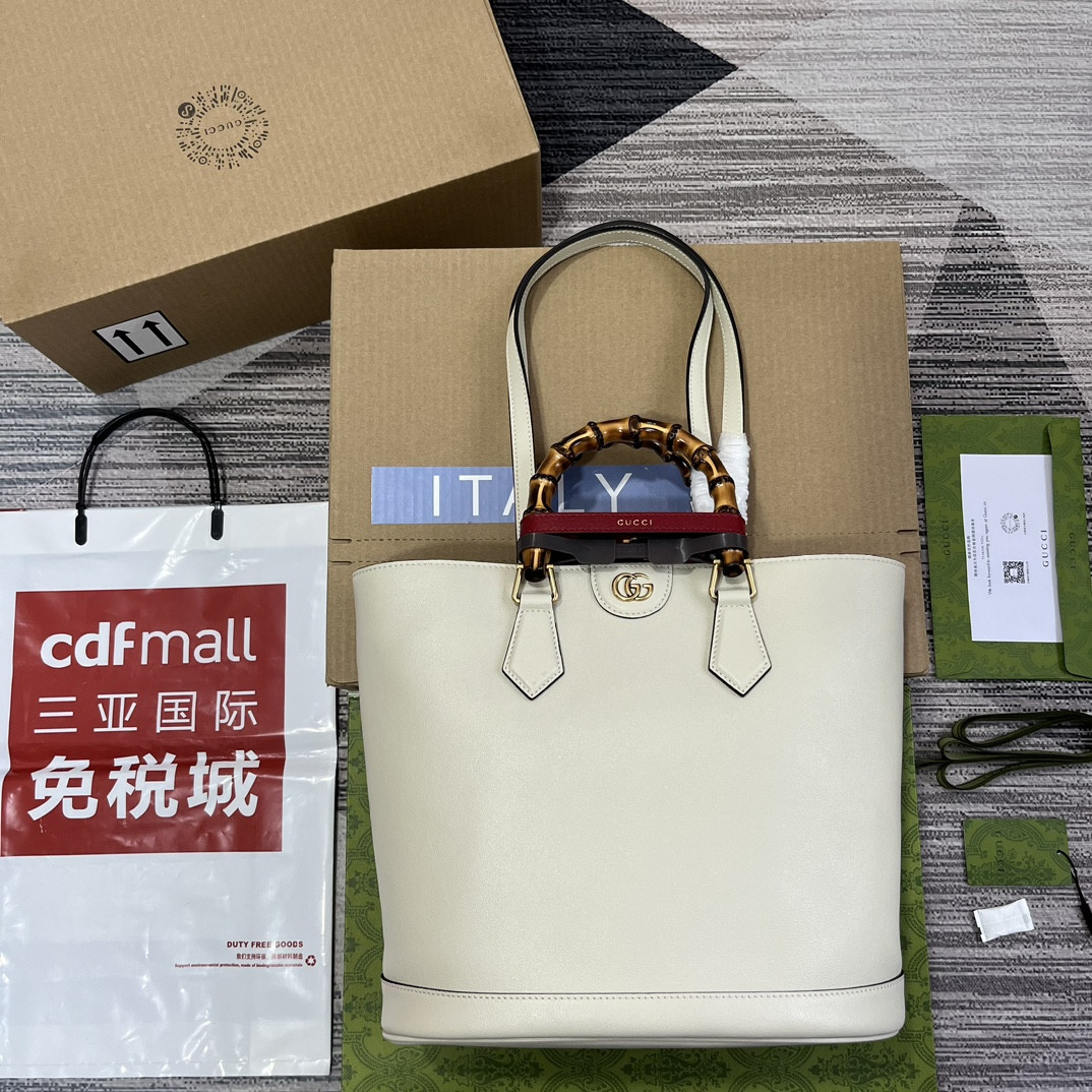 GUCCI DIANA MEDIUM TOTE BAG White 750394 (31*27*15cm) - Image 2