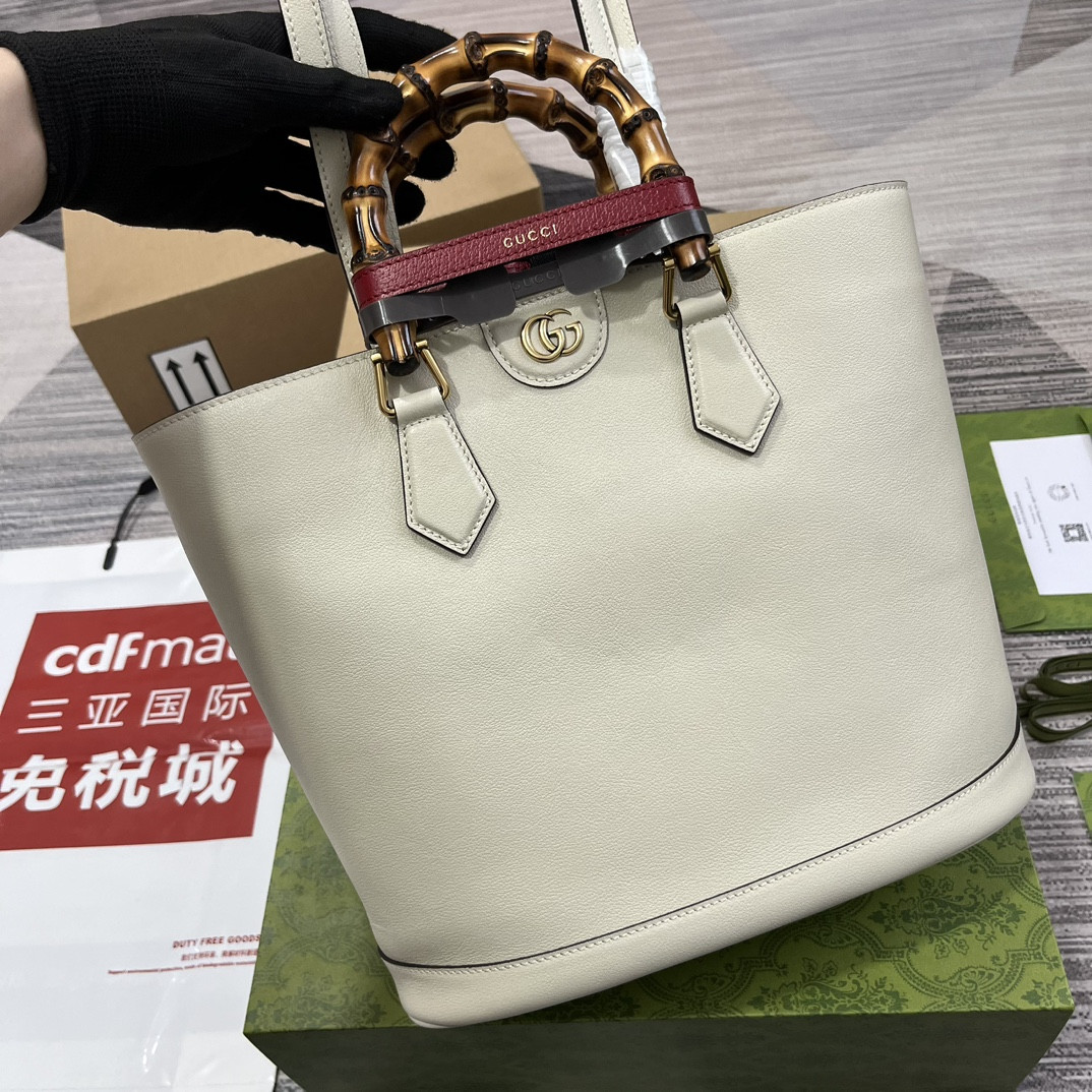 GUCCI DIANA MEDIUM TOTE BAG White 750394 (31*27*15cm) - Image 5