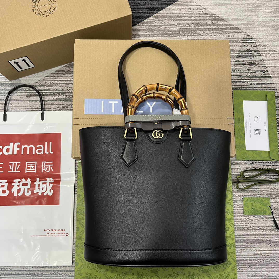 GUCCI DIANA MEDIUM TOTE BAG Black 31W x 27H x 15D CM - Image 2