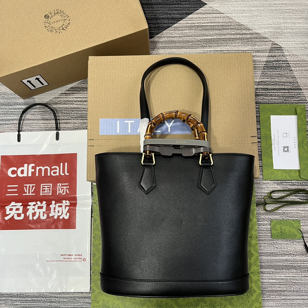 GUCCI DIANA MEDIUM TOTE BAG Black 31W x 27H x 15D CM - Image 3
