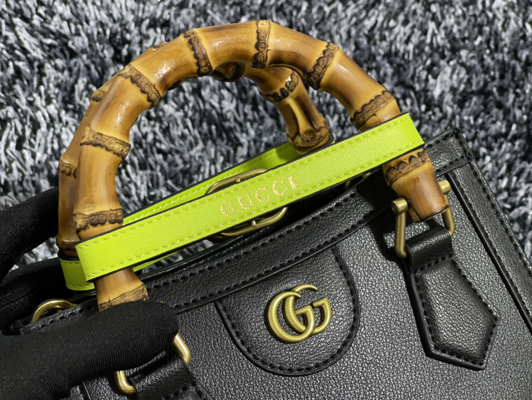 GUCCI DIANA MINI TOTE BAG Black 20W x 16H x 10D CM - Image 5