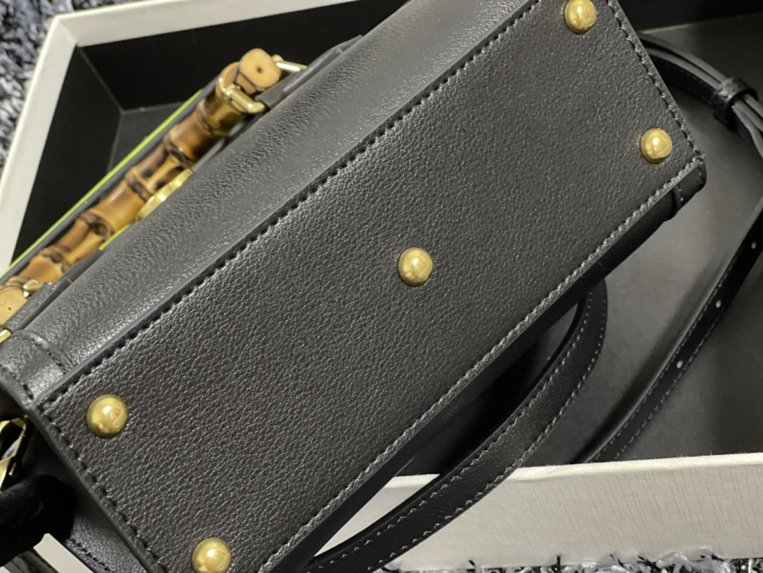 GUCCI DIANA MINI TOTE BAG Black 20W x 16H x 10D CM - Image 8