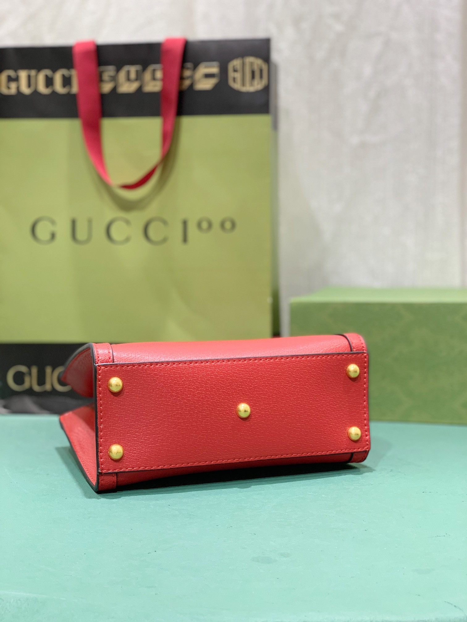 GUCCI DIANA MINI TOTE BAG Red 20W x 16H x 10D CM - Image 6